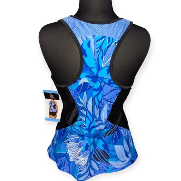 ZeroXposur Vibrant Cornflower 4 Way Stretch Lightweight Swim Top Size Large NWT - Picture 6 of 15